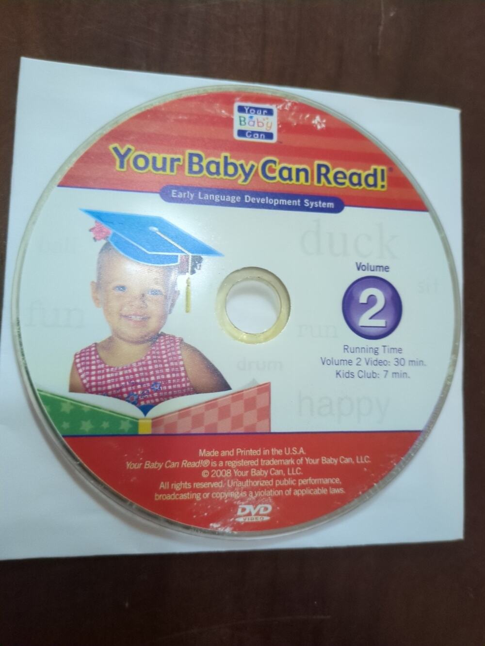Your Baby Can Read! Vol 2 DVD disc only